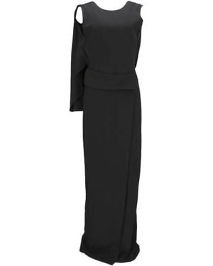 Tom Ford Draped-Panel Maxi Dress - Black