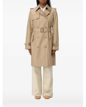 Ralph Lauren Double-Breasted Belted Trench Coat - Natural