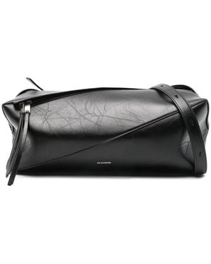 Jil Sander Logo-print Leather Tote Bag - Black