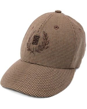 Sandro Houndstooth Embroidered Baseball Cap - Brown
