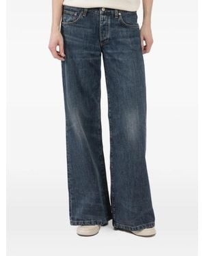 Jeanerica Low-Waist Flared-Leg Jeans - Blue