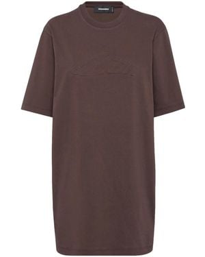 DSquared² Icon T-Shirt Mini Dress - Brown