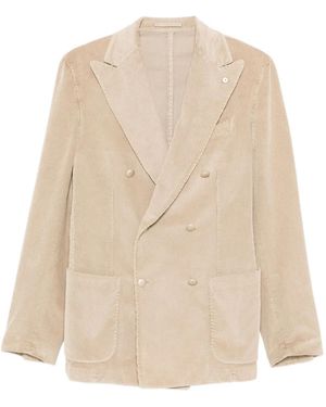 Luigi Bianchi コーデュロイ ダブルジャケット - ナチュラル