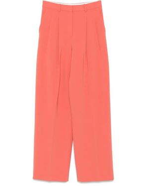 Theory Double-Pleat Trousers - Red