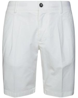 BE ABLE Pleated Bermuda Shorts - White