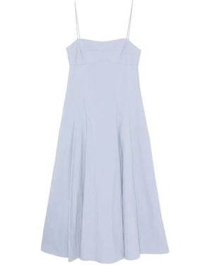 St. Agni Pleated Cotton Dress - White