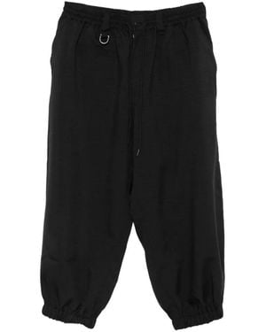 Y-3 Pantalon À Lien De Resserrage Et Ourlets Élastiqués - Black