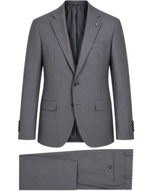 Sartoria Latorre Single-Breasted Notched-Lapels Suit - Grey