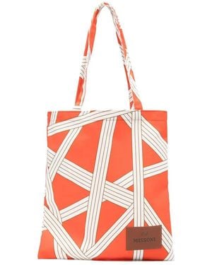 Missoni Borsa Tote Nastri - Rosso