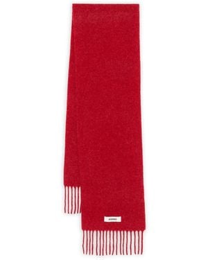 Jacquemus Fringed Wool Scarf - Red