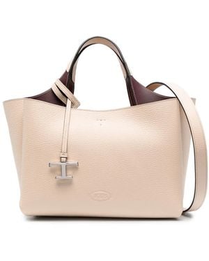 Tod's Boston レザー ハンドバッグ M - ナチュラル