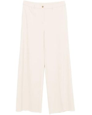 Marina Rinaldi Segale Button-Fastening Palazzo Trousers - White