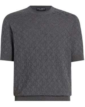 Dolce & Gabbana Silk T-Shirt - Grey