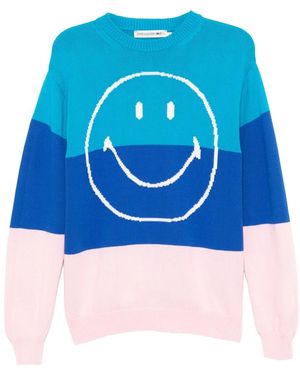 Joshua Sanders Smiley-Intarsia Sweater - Blue