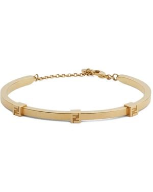 Fendi Forever Logo Rigid Bracelet - Natural