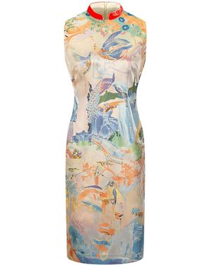Shanghai Tang X Jacky Tsai "Dali Icons" Dress - Blue