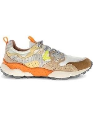 Flower Mountain Nubuck Leather Trainers - White