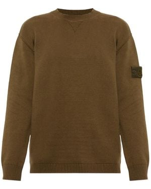 Stone Island Pull À Patch Logo - Green
