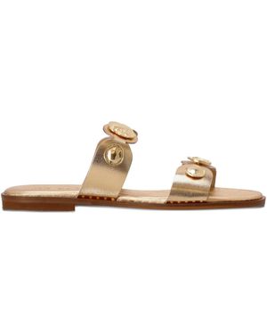 Kotris Sandals Leather Double-Strap Sandals - Metallic