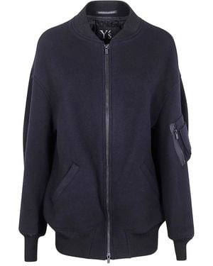 Y's Yohji Yamamoto Zip-Fastening Pocket Coat - Blauw