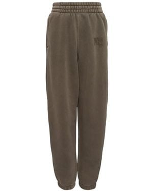 Alexander Wang Logo-Embroidered Track Pants - Natural
