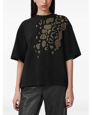 AllSaints Beaded Animal-print T-shirt - Black