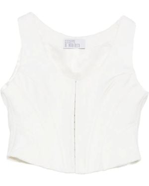 GIUSEPPE DI MORABITO V-Neck Top - White