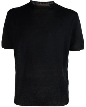 Corneliani Fine-Knit T-Shirt - Black