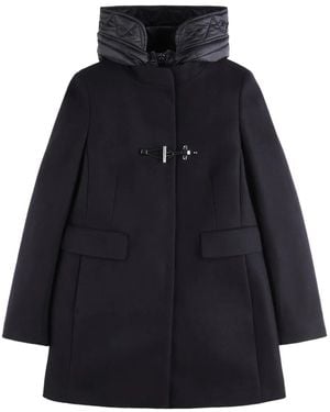 Fay Hooded Toggle Coat - Blue