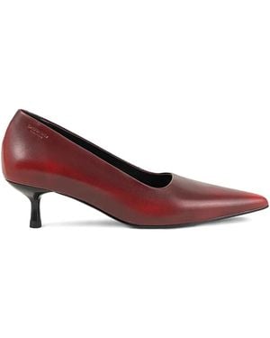 Vagabond Shoemakers Lykke Pointed-Toe Kitten-Heel Pumps - Red