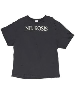 Protocol Index T-Shirt Met Gerafeld Detail - Blauw