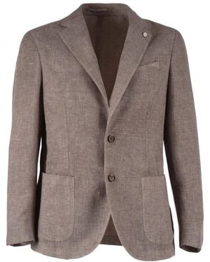 Brando Drop Two-Button Blazer - Brown