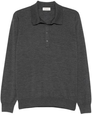 Piacenza Cashmere Wool Polo Shirt - Grey