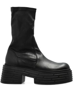 Agl Attilio Giusti Leombruni Lignes Stretch プラットフォーム アンクルブーツ - ブラック