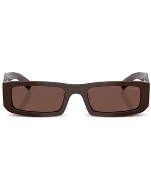 Prada Triangle-Logo Sunglasses - Brown