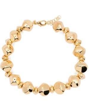 FEDERICA TOSI Mix Stone Lace Necklace - Metallic