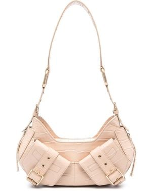 BIASIA Borsa A Spalla Y2K Con Effetto Coccodrillo Goffrato - Rosa