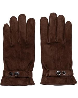 Lottusse Montreal Press-Stud Gloves - Brown
