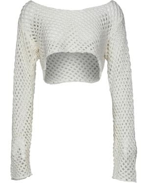 Bananhot Long-Sleeve Knitted Top - White