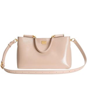 Dolce & Gabbana Vittoria Calfskin Handbag - Natural