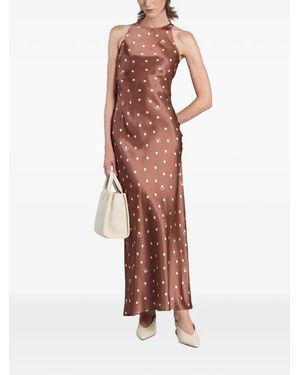 MC2 Saint Barth Polka-Dot Maxi Dress - Brown