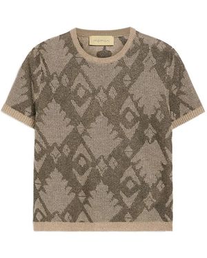 Momoní Bruma ジャカード Tシャツ - グレー