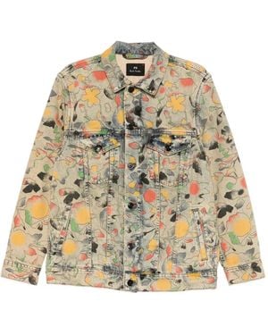 Paul Smith Floral-Print Jacket - Natural