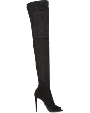 Balmain Open-toe Knee Boots - Black