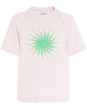 Barrie Intarsia-Knit Cashmere Knitted Top - Pink