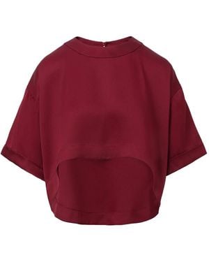 Il Volo Cropped Short-Sleeve T-Shirt - Red