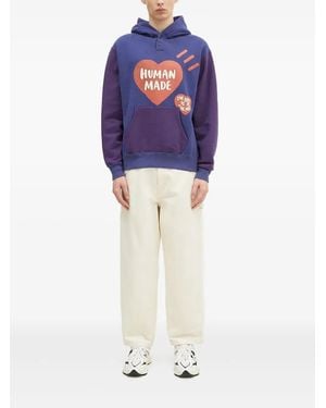 Human Made Hoodie mit Herz-Print - Blau
