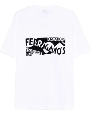 Ferragamo Logo-Detail T-Shirt - White