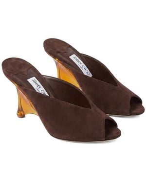 Jimmy Choo Glace Heeled Sandals - Brown
