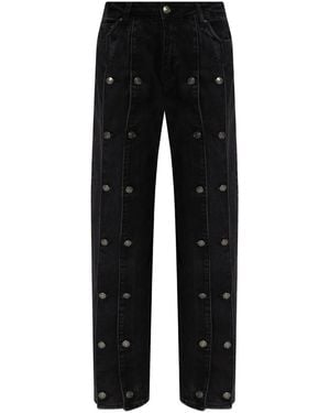 ROTATE BIRGER CHRISTENSEN Vaqueros con detalle de botones - Negro